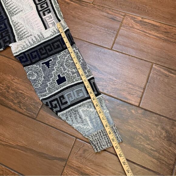 Vintage Ellis Island Sweater Mens L Pink Blue Gray Black Knit Crew Neck EUC - Picture 7 of 8